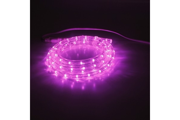 LED-DL-2W-100M-240V-2M-PK Светодиодный дюралайт фиксинг, розовый, 13мм, кратность 2м. Neo-Neon фото 1