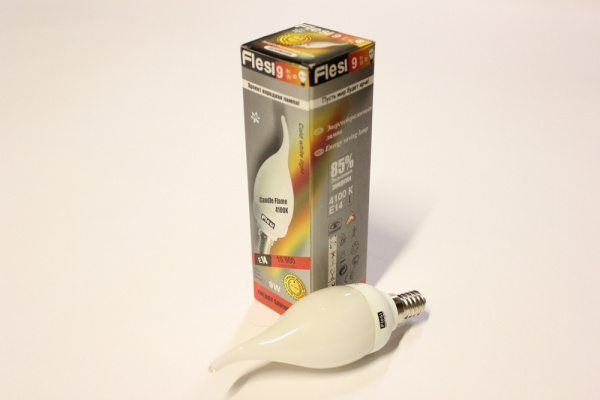 Flesi candle 9W FS E14 4100K 135*39 свеча на ветру фото 1