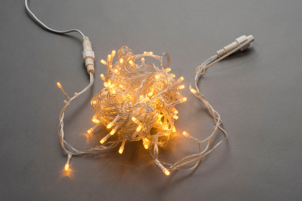 LED-PLS-100-10M-240V-Y/C, желтая / прозрачный провод 20, IP-54, соединяемая фото 2