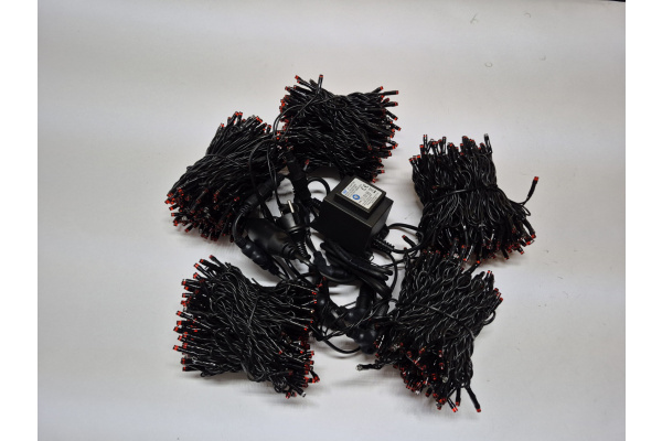 LED-PLS-200*5-20M*5-24V-R/BL-F(R) Flash LED гирлянда Спайдер 5*20м 24V, красные LED/черный провод фото 4