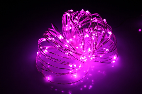 LED-DD-100-10M-12V-PINK, LED Роса 10м, розовая фото 1