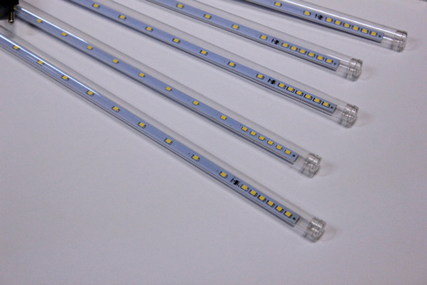 Сосульки строб Трубки D12mm,10шт 0,5М Бел теп LED-PLM-SNOW-480SMD-0.5*4.5M-10-7V-WW не соедин. фото 2