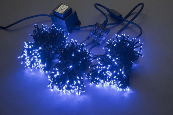 LED-BS-200*3-20M*3-24V-B Светодиодная гирлянда Спайдер 3*20м, 24V, синие LED/черный провод. Flesi фото 2