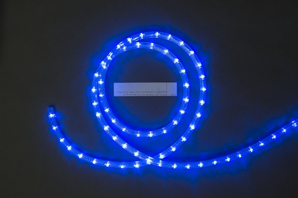 LED-DL-3W-100M-2M-240V-B Светодиодная гирлянда дюралайт чейзинг, синий, D13мм, 36LED/метр,  IP65, кр фото 2
