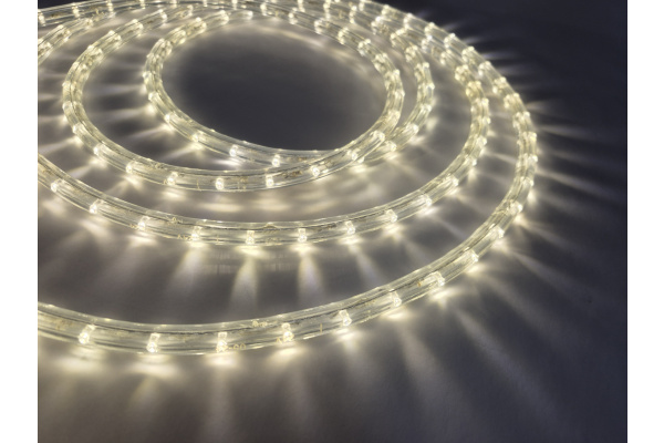 LED-DL-2W-100M-1M-24V-WW Светодиодная гирлянда дюралайт фиксинг, белый теплый, 24V, D13мм, 36LED/мет фото 2