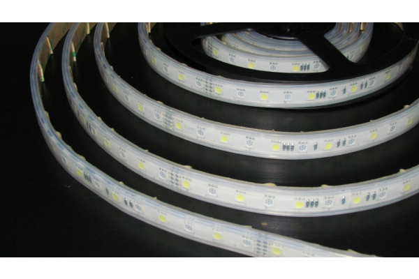 FLEX-SWP1072B-RGBW 24V, IP67, 72 SMD5050, 36 RGB led + 36 W led, 16W/m, белая основа фото 2