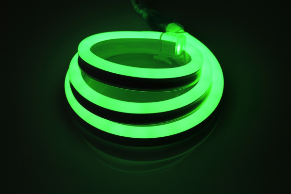 LN-220V-2835-120P-G   Световая гирлянда Гибкий неон LED NEON FLEX зеленый, 8х18мм.  фото 1