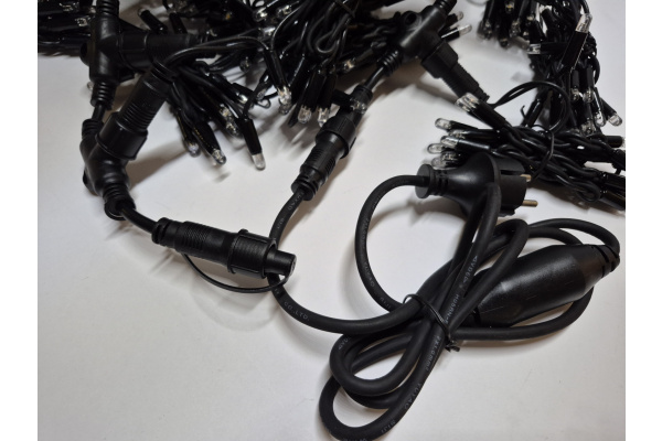 LED- PLRS-1920-240V-2*1,5М-WW/BL теплые белые светодиоды/черный каучуковый провод, 2*1,5м. Neo-Neon фото 4