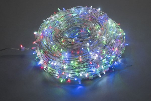 NEW LED-LP-15-100M-12V-M-F(W) Гирлянда клип-лайт мульти LED/белый Flash БЕЗ КОЛПАЧКА. Neo-Neon фото 2