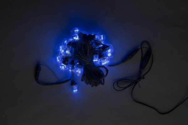 LED-2BLR-40CM-10M-240V-B Гирлянда Белт-лайт 10м, IP65, 25 синих ламп/черный провод. Neo-Neon фото 1