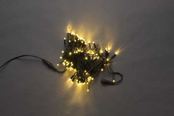 LED-PLS-200-20M-240V-WW/BL-W/O белая теплая/черный провод, (без силового шнура) С КОЛПАЧКОМ фото 1