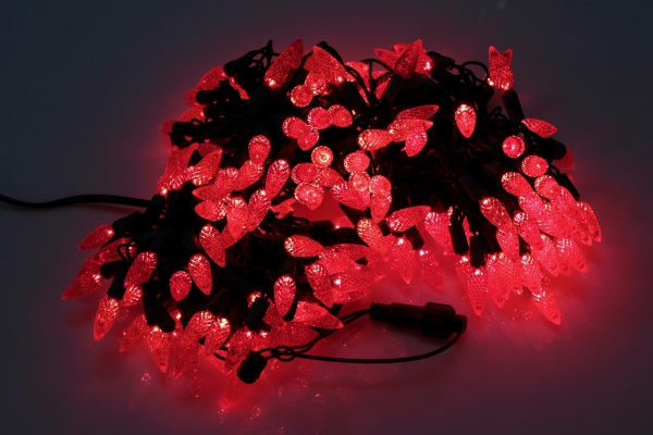 LED-PL-C6-4-G-220V-18-R Светодиодная гирлянда 20м 220V красные LED/насадка Ягодка 3,5х1,5см Neo-Neon фото 3