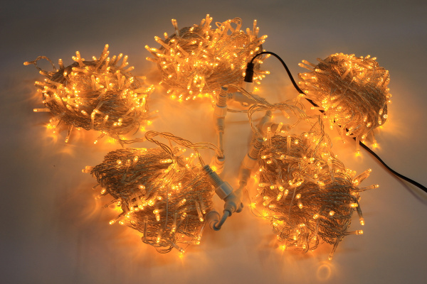 LED-PLS-200*5-20M*5-24V-Y/C-F(Y) Flash LED гирлянда Спайдер 5*20м 24V, желтые LED/прозрачный провод фото 1