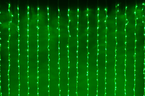 LED-XP-1344-230V Green Световой "умный" дождь с контроллером 2,4х3,6м, 250Вт, Зеленый, Flesi фото 1