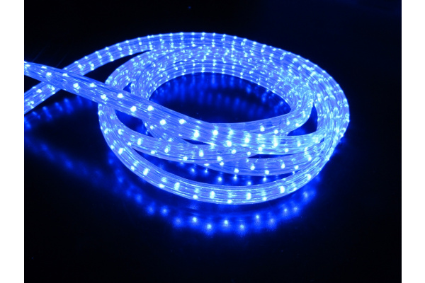 LED-XF-3W-100M-240V Светодиодный дюралайт чейзинг, синий, 11*18мм, 240V, кратность 2м. Flesi фото 2