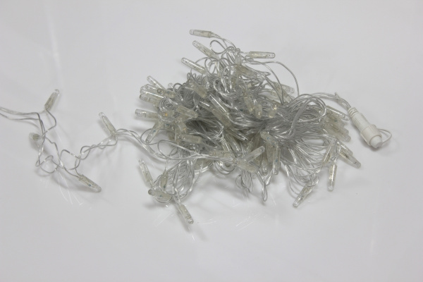 LED-PLS-100-10M-240V-B/C-W/O, синяя/прозрачный провод, соединяемая (без силового шнура) С КОЛПАЧКОМ фото 3