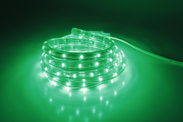 LED-CDL-FCB-3528-13MM-36L-240V-G Светодиодная гирлянда дюралайт фиксинг, зеленый, D13мм, 36LED SMD35 фото 1