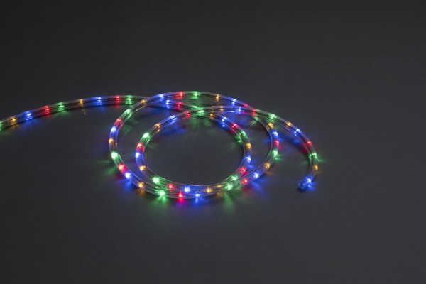 LED-DL-3W-50M-220V-M Светодиодная гирлянда дюралайт чейзинг, мульти, D13мм, 36LED/метр,  IP65, кратн фото 2