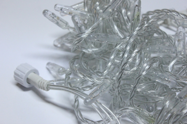 LED-PLS-100-10M-24V-G/С-W/O, зеленый/прозрачный провод, соединяемая (без силового шнура) С КОЛПАЧКОМ фото 4