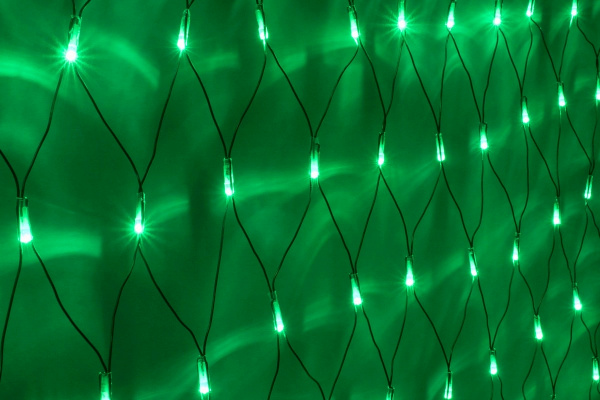 LED-XG-288-2*2M-230V  Световая Гирлянда Сеть 2*2м, зеленые LED/черный провод/контроллер. Flesi фото 2