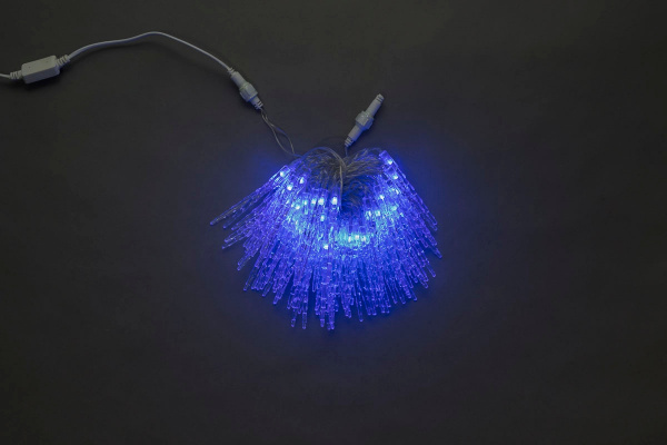 LED-XS-100-10M-230V-B Светодиодная гирлянда 10м, IP54, 240V, Синие LED/насадка Сосульки 12х1,2см фото 1