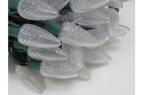 LED-PL-C9-8-G-220V-18-PW  Светодиодная гирлянда 20м 240V белые LED/насадка Шишки 5,6х2,6см. Neo-Neon фото 3