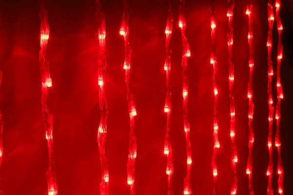 LED-XP-1344-230V RED Световой "умный" дождь с контроллером 2,4х3,6м, 250Вт, Красный, Flesi фото 2